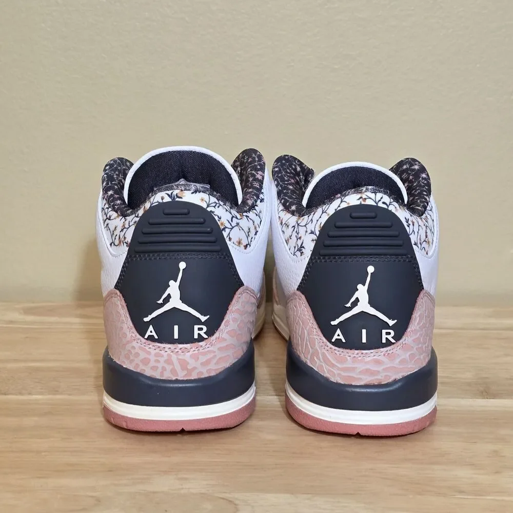 Nike Air Jordan 3 Retro GS Vintage Floral White Pink 441140-100 Youth 6.5Y 8W